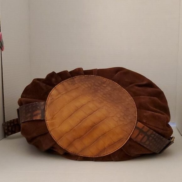 Cole Haan G Series Leather Reptile Embossed Bag Shoulder Tote Handbag WOMEN'S - Picture 7 of 16